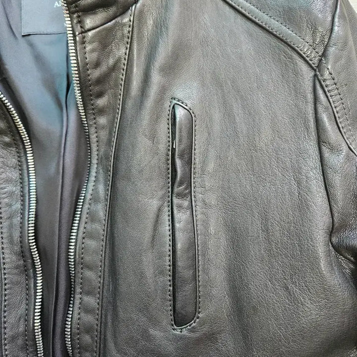 [BUNJANG] Vegetable Leather Jacket 95 (Sealed) / 앤드지 베지터블 양가죽 가죽자켓 95 (새제품)