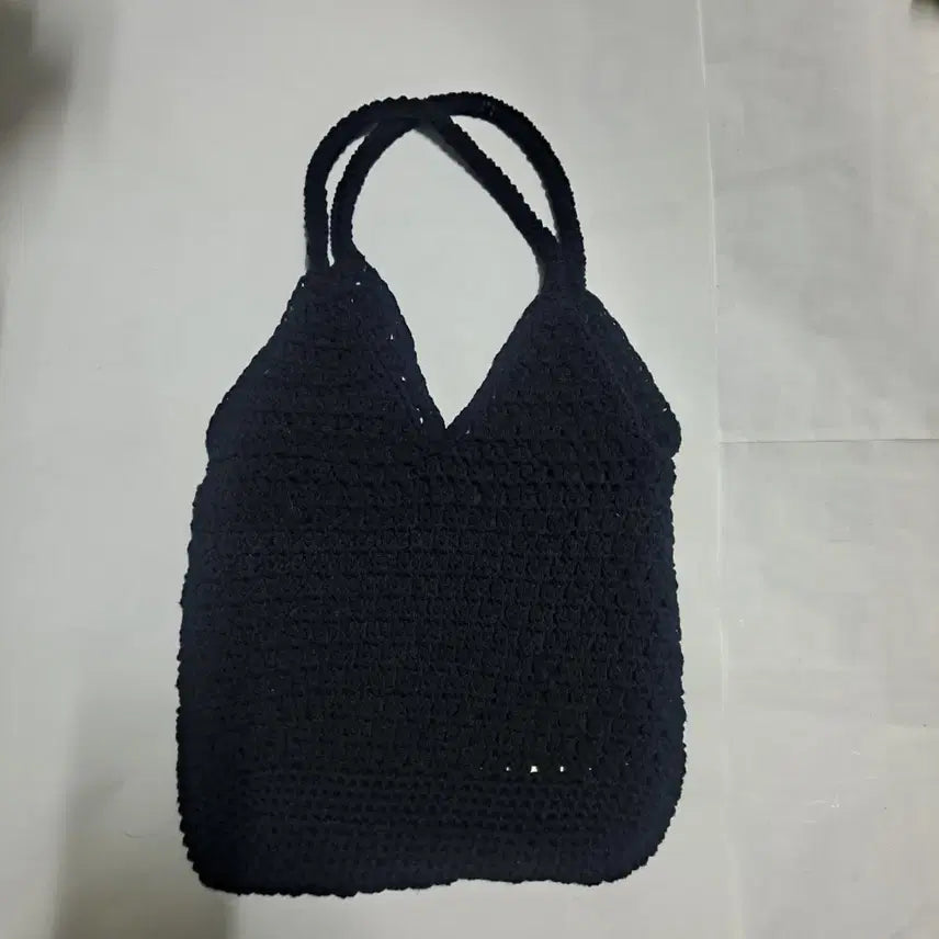 [BUNJANG] Handmade Crochet Knit Shoulder Bag / 코바늘 핸드메이드/ 니트 숄더백/ 블랙