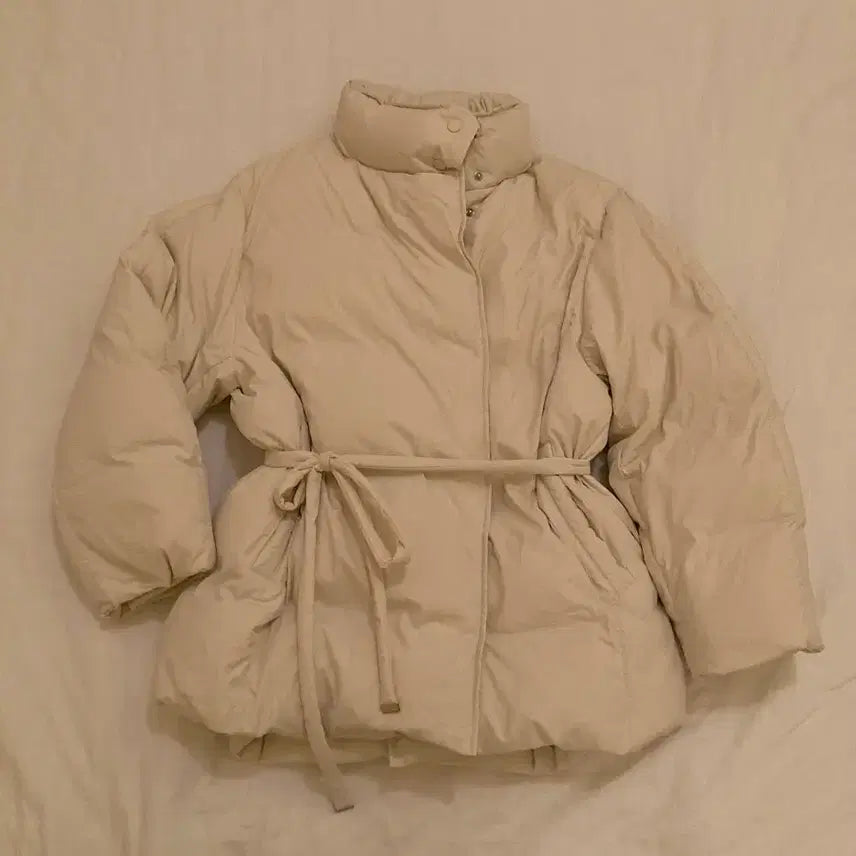 [BUNJANG] Olive des Olive High Neck Belted Goose Down Jacket 44 / 올리브데올리브 하이넥 벨티드 구스다운 점퍼44