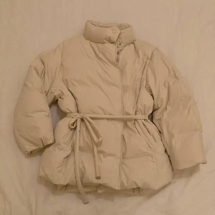 [BUNJANG] Olive des Olive High Neck Belted Goose Down Jacket 44 / 올리브데올리브 하이넥 벨티드 구스다운 점퍼44