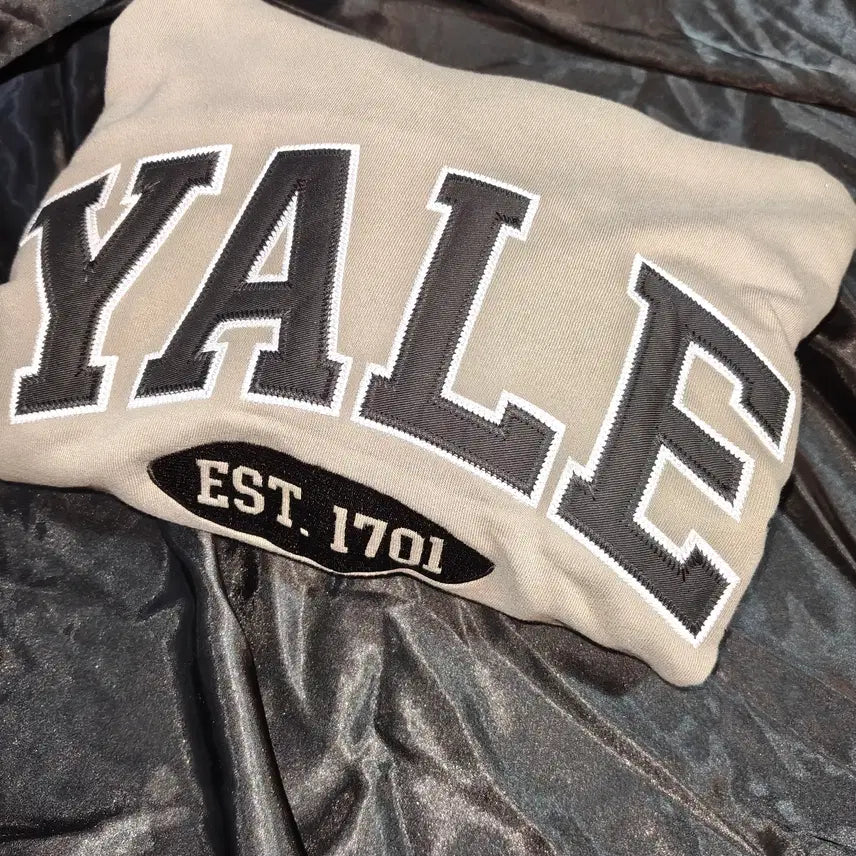 [BUNJANG] YALE Arch Logo Hoodie (Light Green) / [중고/택포] YALE 예일 아치형 로고 후드티 L 사이즈 (연녹색)