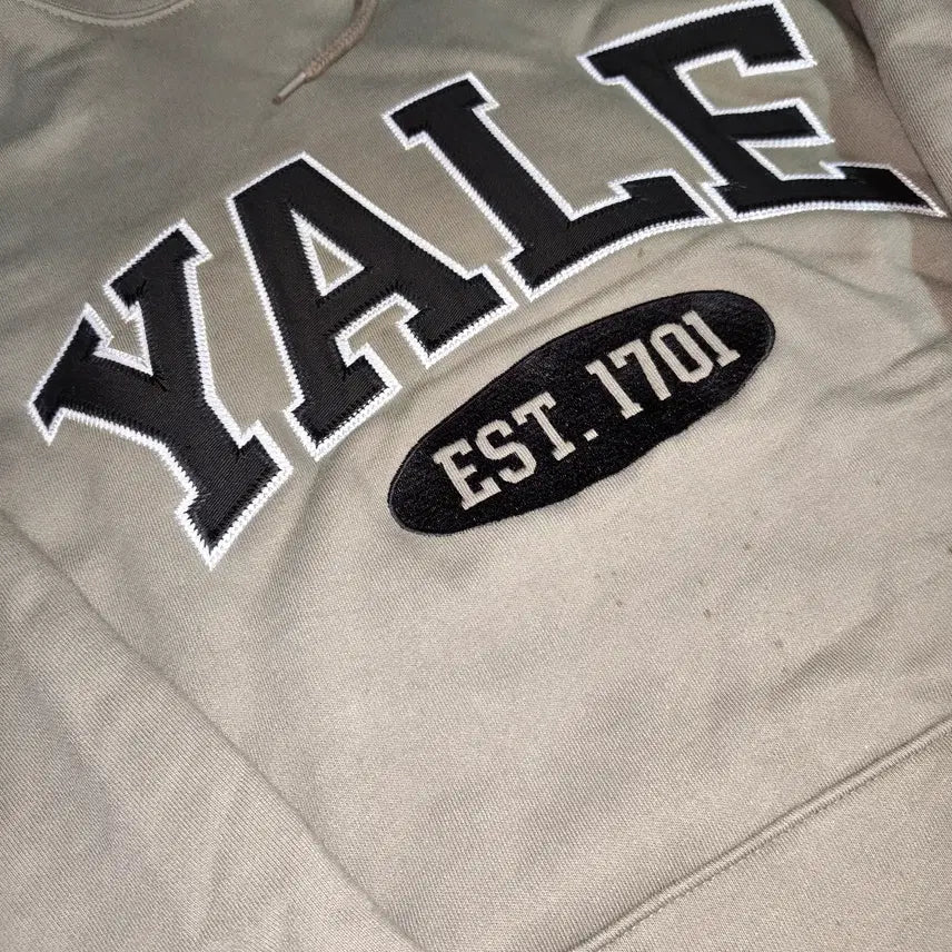 [BUNJANG] YALE Arch Logo Hoodie (Light Green) / [중고/택포] YALE 예일 아치형 로고 후드티 L 사이즈 (연녹색)
