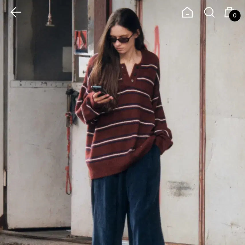 [BUNJANG] Cignature Stripe Knit / 씨타 스트라이프 니트