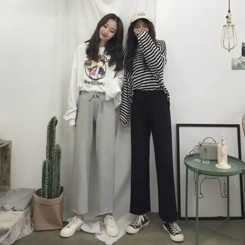 [BUNJANG] Banding Straight Training Pants / 밴딩 일자 트레이닝팬츠
