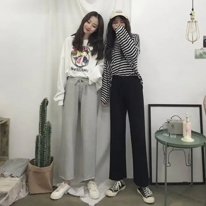 [BUNJANG] Banding Straight Training Pants / 밴딩 일자 트레이닝팬츠