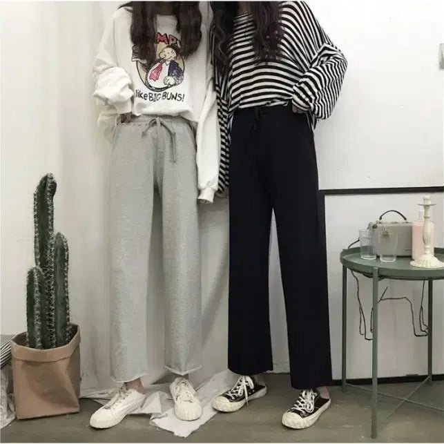 [BUNJANG] Banding Straight Training Pants / 밴딩 일자 트레이닝팬츠