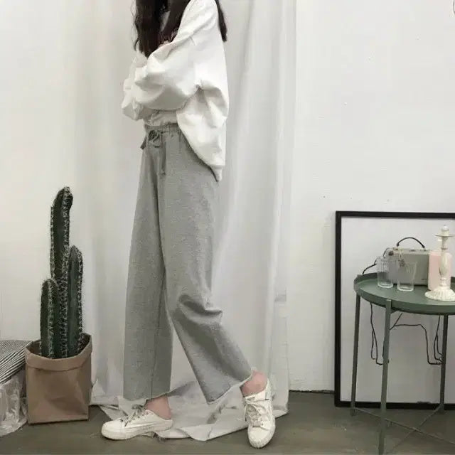 [BUNJANG] Banding Straight Training Pants / 밴딩 일자 트레이닝팬츠