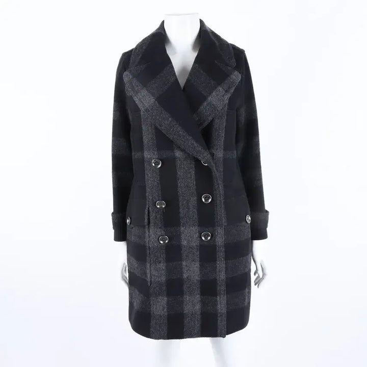 [BUNJANG] Burberry Brit Check Double Wool Coat / 버버리 브릿 체크 더블 코트 모직 코트