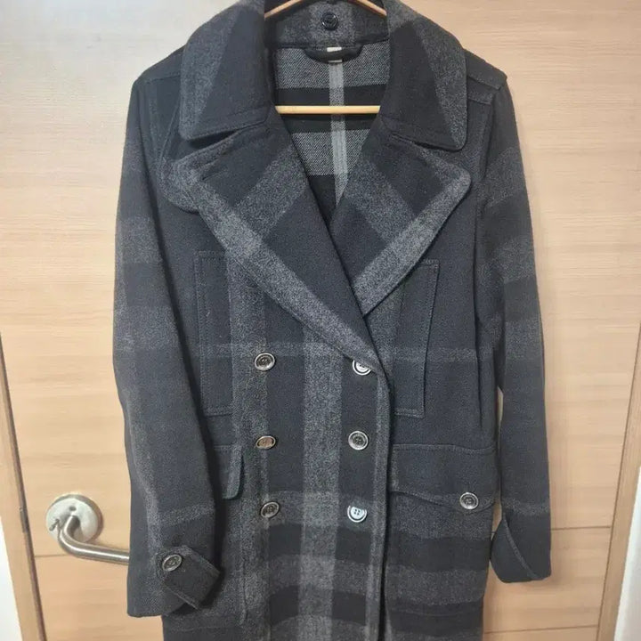 [BUNJANG] Burberry Brit Check Double Wool Coat / 버버리 브릿 체크 더블 코트 모직 코트