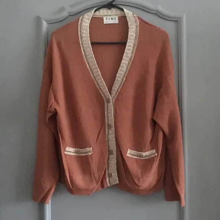 [BUNJANG] Time Color Block Knit Cardigan / 타임 시퀸 컬러 블록 니트 가디건 90사이즈
