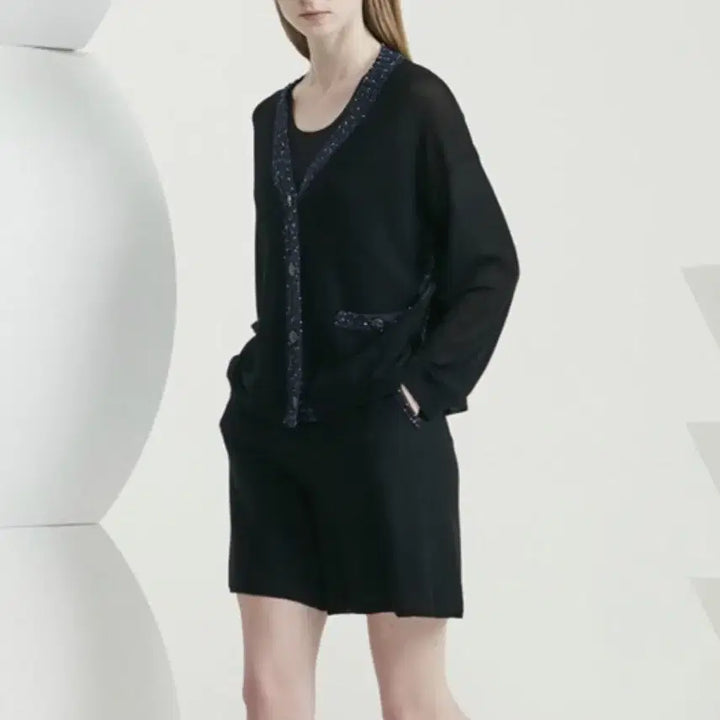 [BUNJANG] Time Color Block Knit Cardigan / 타임 시퀸 컬러 블록 니트 가디건 90사이즈