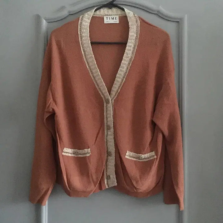 [BUNJANG] Time Color Block Knit Cardigan / 타임 시퀸 컬러 블록 니트 가디건 90사이즈