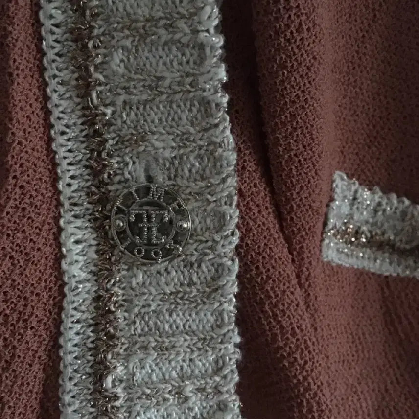 [BUNJANG] Time Color Block Knit Cardigan / 타임 시퀸 컬러 블록 니트 가디건 90사이즈