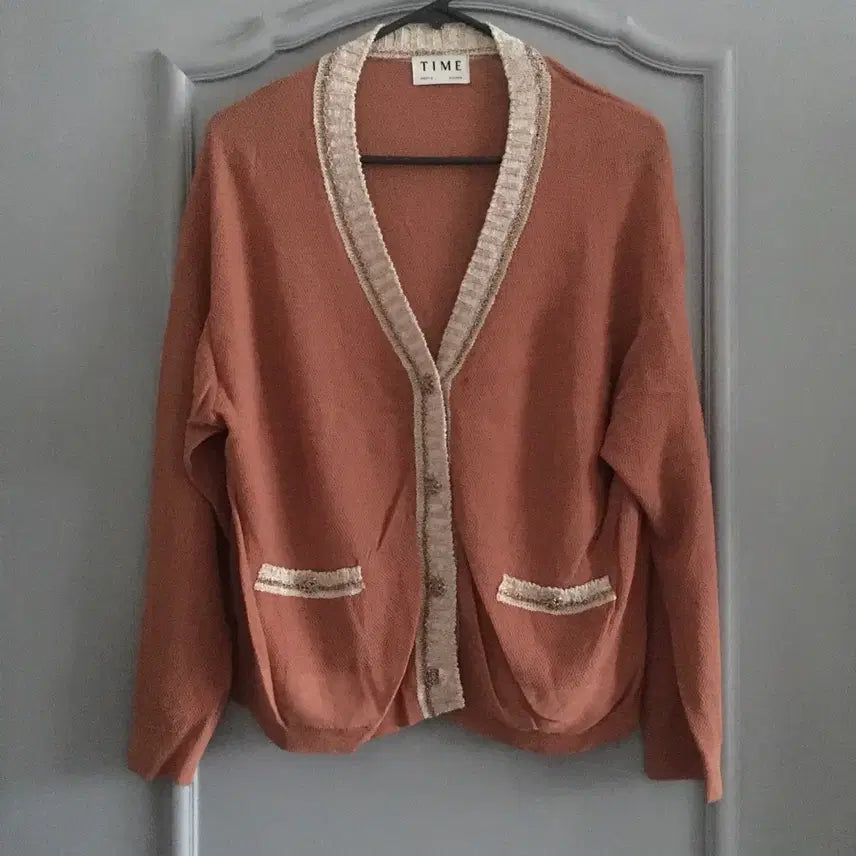 [BUNJANG] Time Color Block Knit Cardigan / 타임 시퀸 컬러 블록 니트 가디건 90사이즈