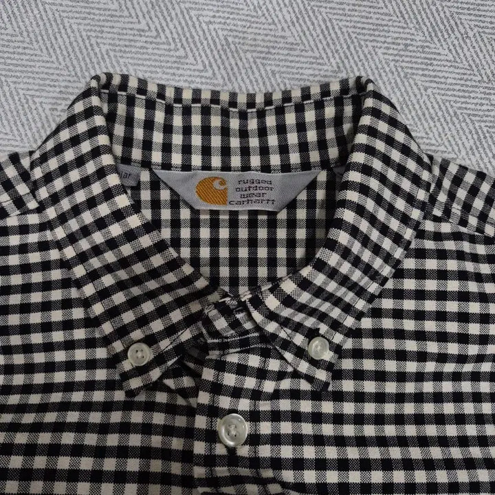 [BUNJANG] Carhartt Black and White Checkered Shirt / Carhartt 칼하트 블랙 화이트 체크 셔츠 남녀공용 XS~S사이즈