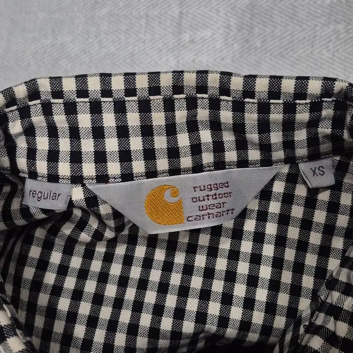 [BUNJANG] Carhartt Black and White Checkered Shirt / Carhartt 칼하트 블랙 화이트 체크 셔츠 남녀공용 XS~S사이즈