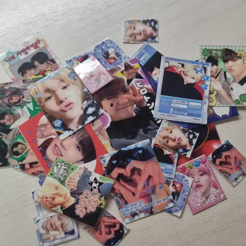 공식포카덤! 일괄 트레저 프리쿠라 찌라시 라벨스티커 포카 처분 판매