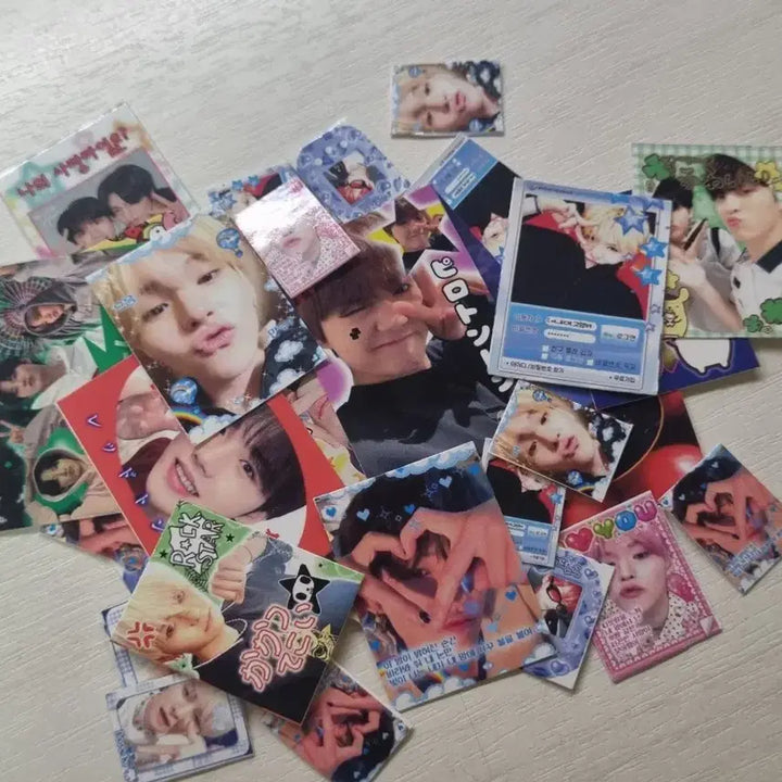 공식포카덤! 일괄 트레저 프리쿠라 찌라시 라벨스티커 포카 처분 판매