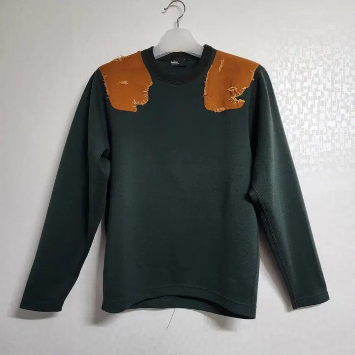 [BUNJANG] Kolor Distressed Shoulder Patch Wool Sweatshirt / [2] Kolor 컬러 / 디스트로이드 숄더 패치 울 스웨트셔츠