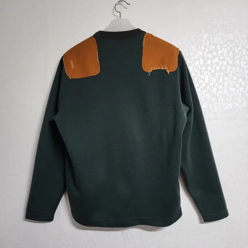 [BUNJANG] Kolor Distressed Shoulder Patch Wool Sweatshirt / [2] Kolor 컬러 / 디스트로이드 숄더 패치 울 스웨트셔츠
