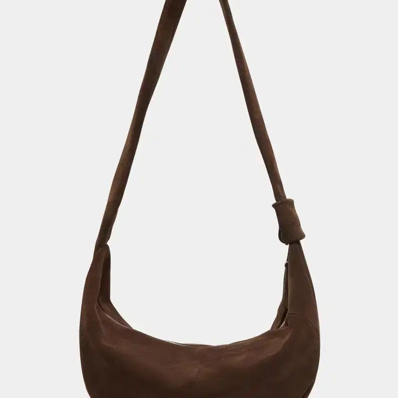 [BUNJANG] Couronne Poser Bow Suede Crossbody Bag / 쿠론 포제르 보우 스웨이드 크로스가방