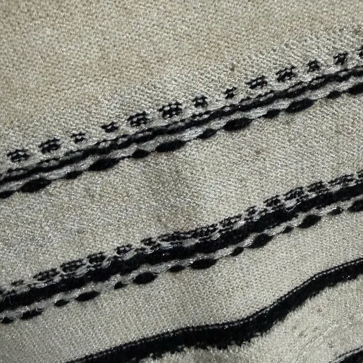 [BUNJANG] Ivory Stripe Knit Sweater F / 아이보리 스트라이프 반목 니트 F