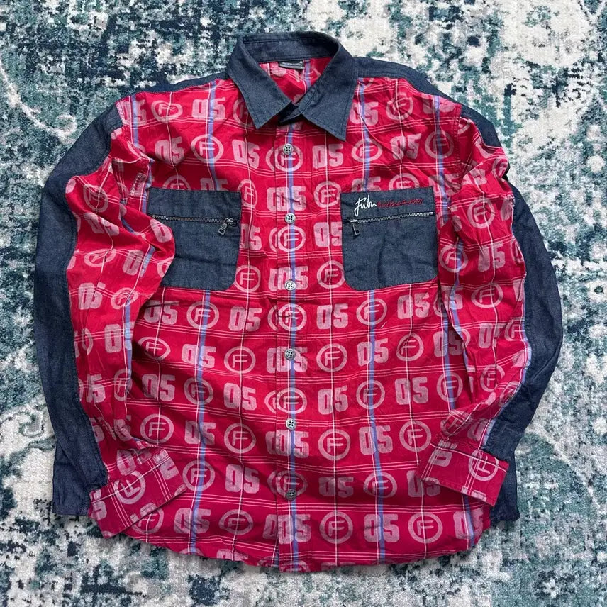 [BUNJANG] Fubu Red Checkered Shirt / Fubu 후부 레드 체크 셔츠 남방