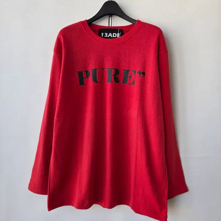 [BUNJANG] Unisex Red Lettering T-shirt / 남녀공용)레드 레터링 티셔츠/새제품