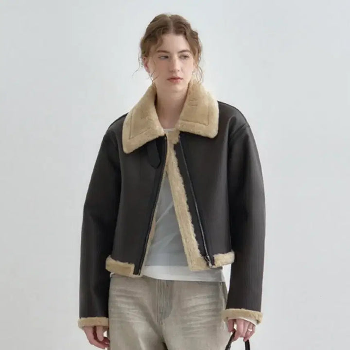 [BUNJANG] Mondol Faux Fur Mustang Jacket / [새제품] 몽돌 무스탕 페이크 퍼 무스탕 자켓