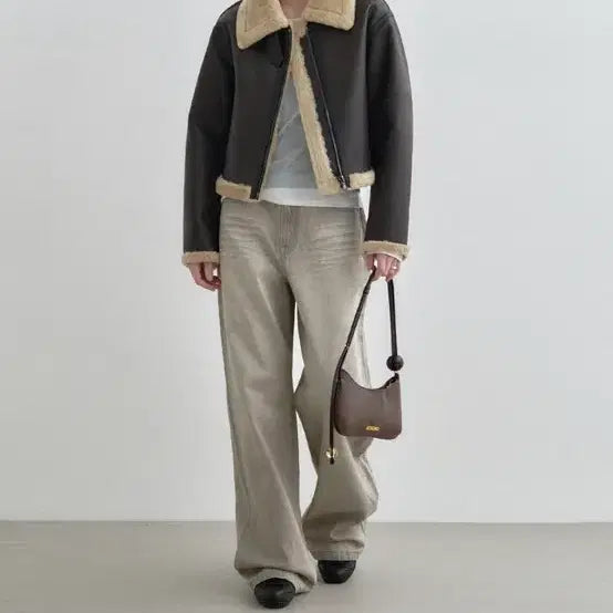 [BUNJANG] Mondol Faux Fur Mustang Jacket / [새제품] 몽돌 무스탕 페이크 퍼 무스탕 자켓