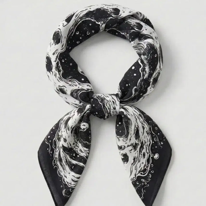 [BUNJANG] Unique Black Bandana Scarf / 유니크 블랙 반다나