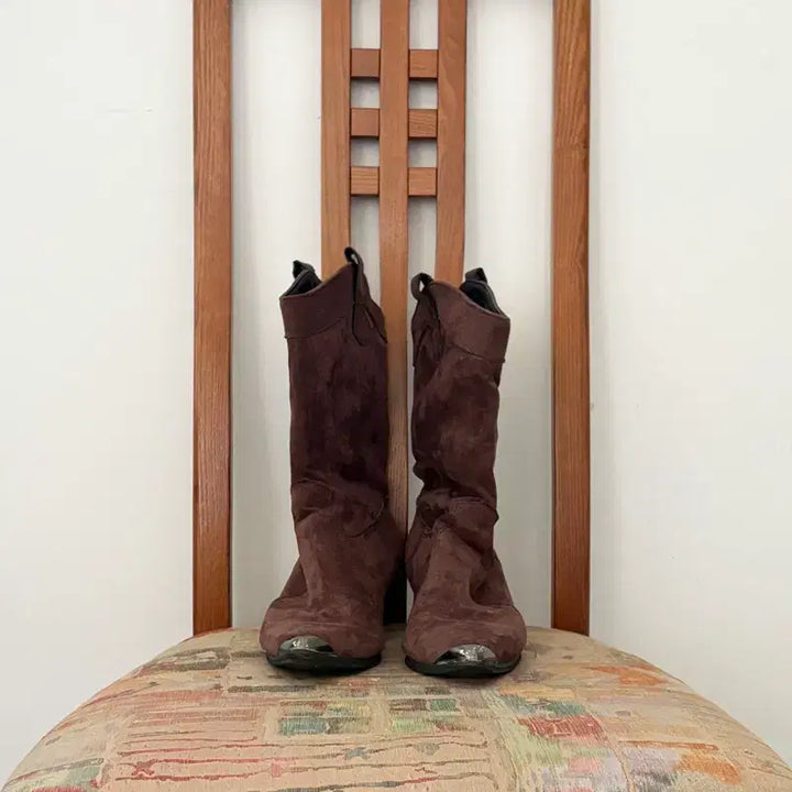 [BUNJANG] Suede Western Boots / 스웨이드 웨스턴 부츠