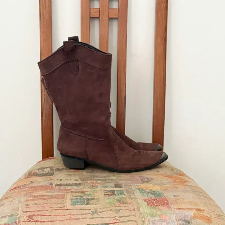 [BUNJANG] Suede Western Boots / 스웨이드 웨스턴 부츠