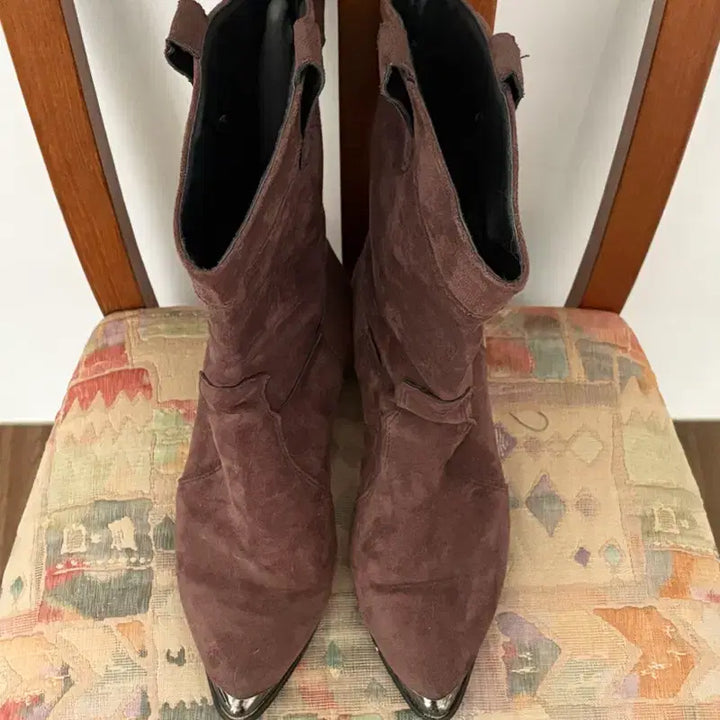 [BUNJANG] Suede Western Boots / 스웨이드 웨스턴 부츠