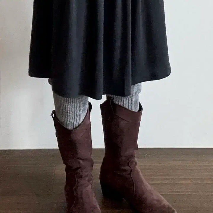 [BUNJANG] Suede Western Boots / 스웨이드 웨스턴 부츠