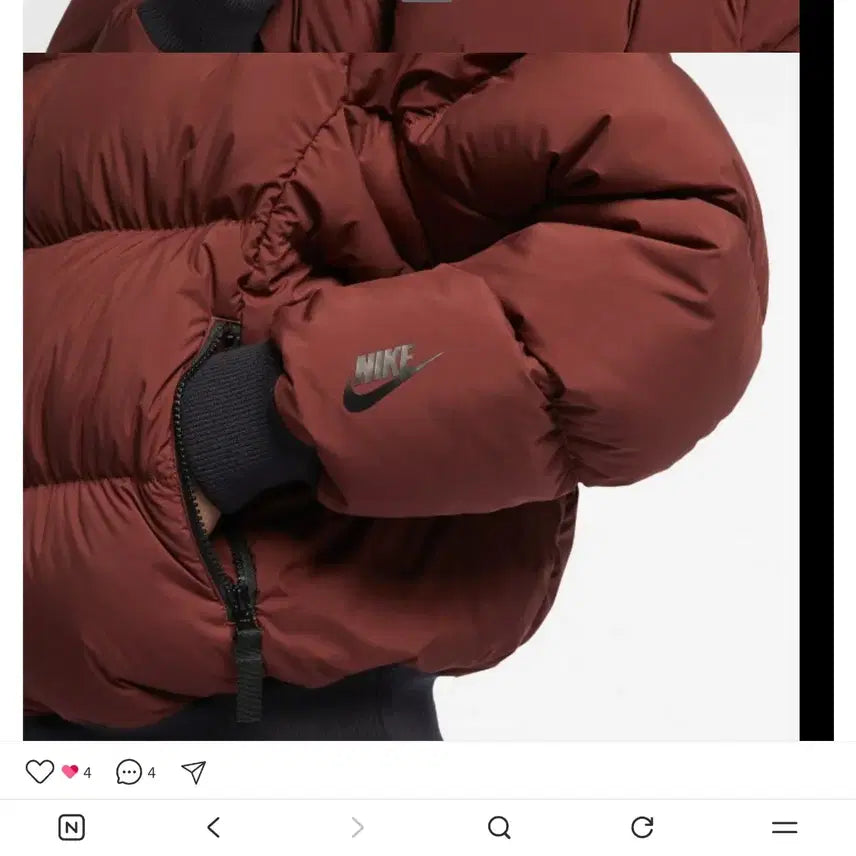 [BUNJANG] Nike NRG Reversible Puffer Down Jacket / 나이키 NRG 리버시블 푸퍼 다운 패딩 사이즈 팝니다