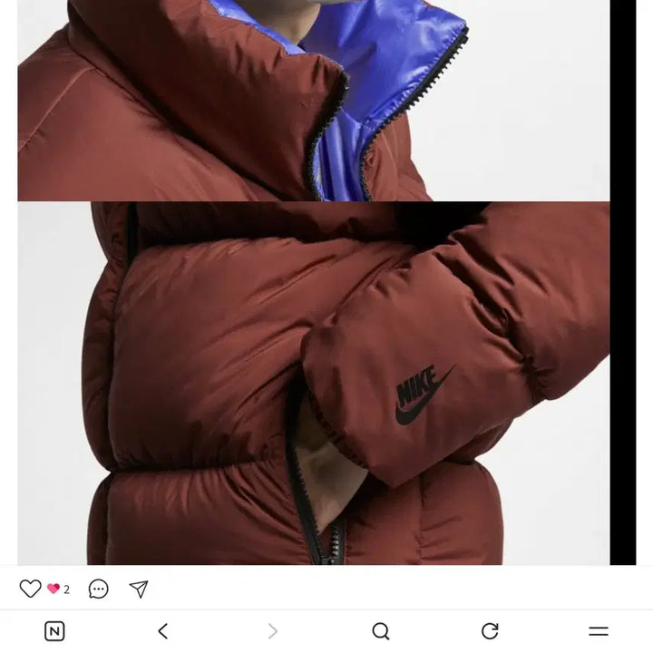 [BUNJANG] Nike NRG Reversible Puffer Down Jacket / 나이키 NRG 리버시블 푸퍼 다운 패딩 사이즈 팝니다