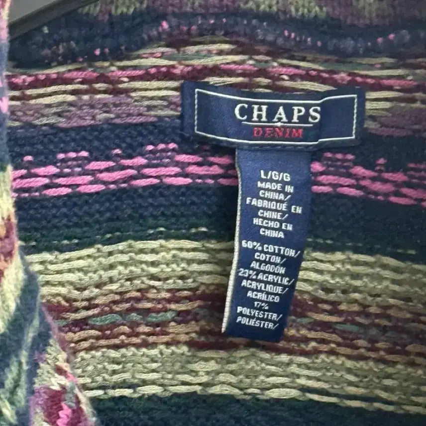 [BUNJANG] CHAPS Ralph Lauren Knit Vest L / CHAPS 챕스 랄프로렌 패턴 니트 베스트 조끼 L
