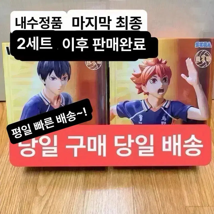 [BUNJANG] Haikyu Hinata & Kageyama Figure / (미개봉,현물)1세트세가 하이프리미엄 하이큐 히나타 카게야마 피규어 일괄