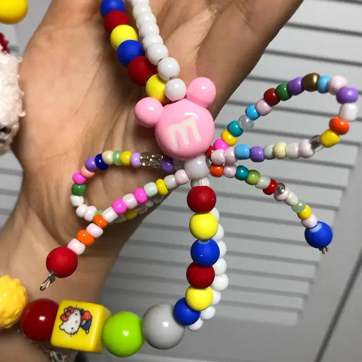 [BUNJANG] Hello Kitty Beaded Keyring Strap / 헬로키티 비즈 키링 스트랩 새상품