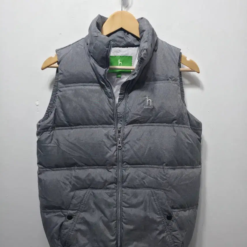 [BUNJANG] Hazzys Gray Lightweight Padded Vest S / 헤지스 그레이 경량 패딩 조끼 S
