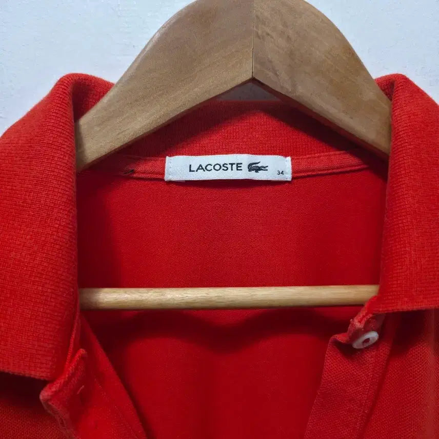 [BUNJANG] Lacoste Red Pique Polo Dress S / 라코스테 레드 피케 폴로 원피스 S