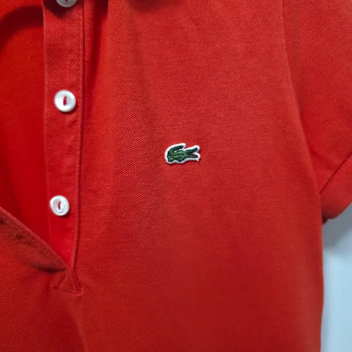 [BUNJANG] Lacoste Red Pique Polo Dress S / 라코스테 레드 피케 폴로 원피스 S