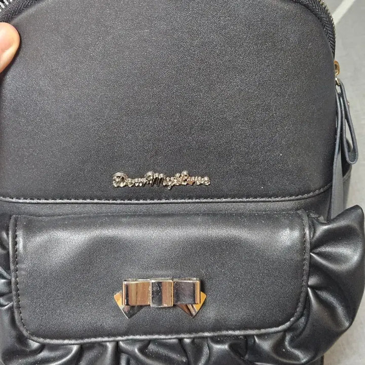 [BUNJANG] Dim E Luv Ribbon Lace-up Black Backpack / 급전) 디마럽 리본 레이스업 블랙 백팩 ㅅㅊㅇ 지뢰계