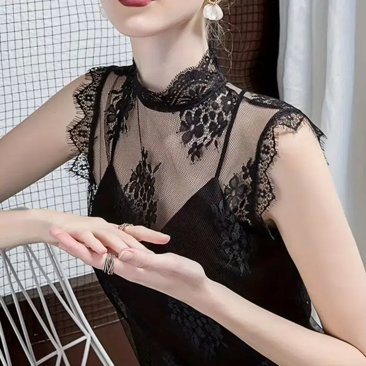 [BUNJANG] Layered Lace Top / 새상품)레이어드 레이스탑