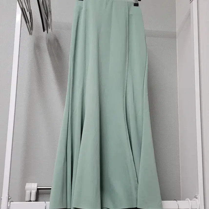 [BUNJANG] Mermaid Long Skirt - Mint / 민트색 머메이드 롱 스커트