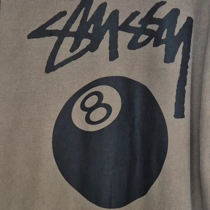 [BUNJANG] Stussy 8 Ball Sweatshirt Khaki / (정품)스투시 8볼 맨투맨 티셔츠 !새상품급!