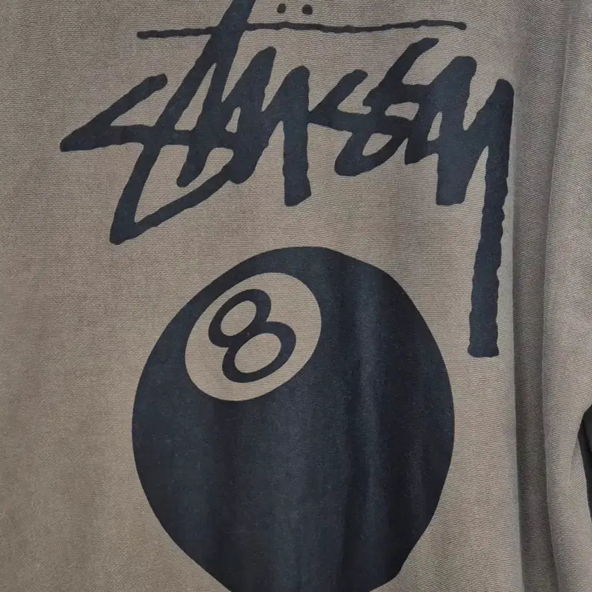 [BUNJANG] Stussy 8 Ball Sweatshirt Khaki / (정품)스투시 8볼 맨투맨 티셔츠 !새상품급!
