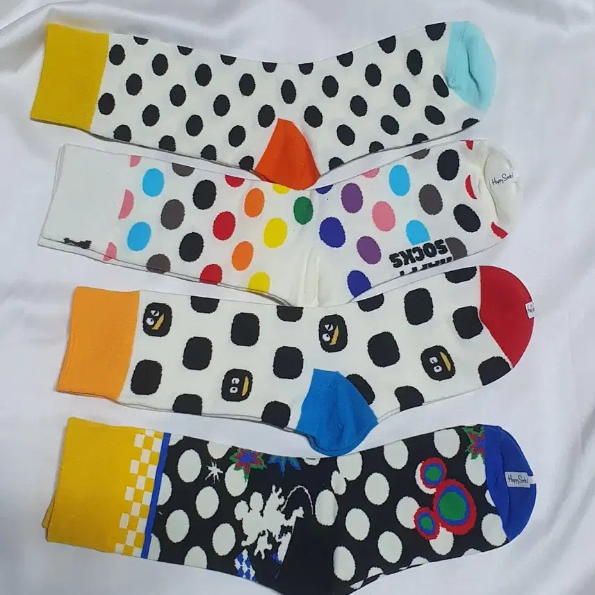 [BUNJANG] Happy Socks Dot Pattern Socks / 개당가격이예요~ 민트 블루 레드 화이트 오렌지 해피삭스 도트 양말