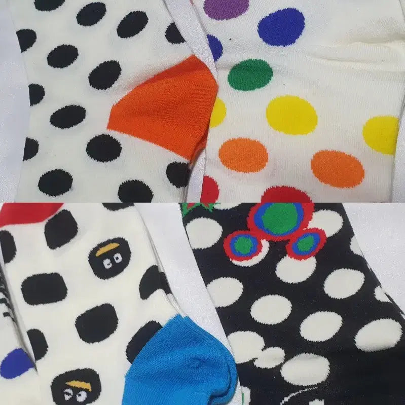 [BUNJANG] Happy Socks Dot Pattern Socks / 개당가격이예요~ 민트 블루 레드 화이트 오렌지 해피삭스 도트 양말
